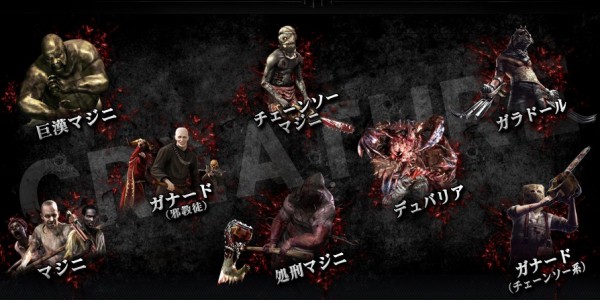 Inimigos de Resident Evil: The Mercenaries 3D